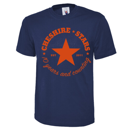 Cheshire Stars Retro T-Shirt - Adult Thumbnail
