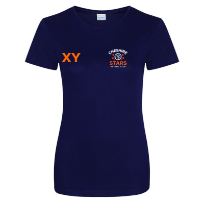Cheshire Stars NC Ladies T-shirt (Navy) - Adult Thumbnail