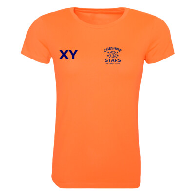 Cheshire Stars NC Ladies T-shirt (Orange) - Adult Thumbnail