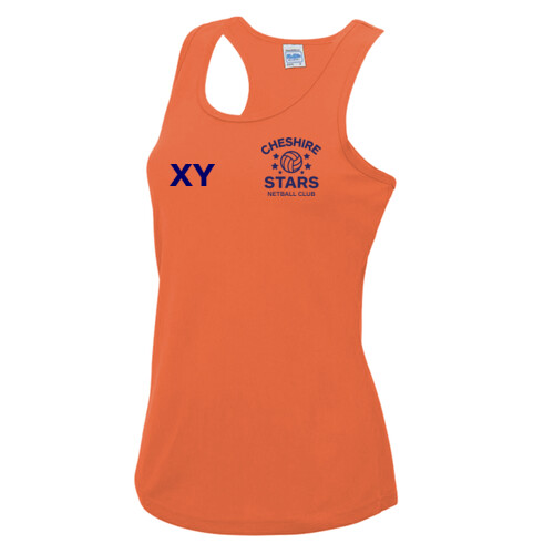 Cheshire Stars NC Ladies Vest (Orange) - Adult Thumbnail